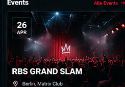 Rap-Battle-Bühne mit Licht und Publikum